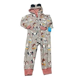 Disney Parks Hooded Mickey Ear Holiday Pajamas